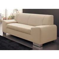 DOMO collection "Alisson kubische Formensprache mit abgerundeten Elementen, komfortabel", beige (natur), B:164cm H:75cm T:83cm, Microfaser aus 100% Polyester;Softlux, das pflegeleichte Kunstleder aus 80% PVC, 18% Polyester und 2% Polyurethan;Strukturstoff