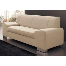 DOMO collection "Alisson kubische Formensprache mit abgerundeten Elementen, komfortabel", beige (natur), B:164cm H:75cm T:83cm, Microfaser aus 100% Polyester;Softlux, das pflegeleichte Kunstleder aus 80% PVC, 18% Polyester und 2% Polyurethan;Strukturstoff