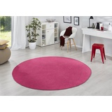 HANSE HOME Teppich »Fancy«, rund, Kurzflor, Weich, einfarbig Wohnzimmer, Schlafzimmer, Esszimmer, pink