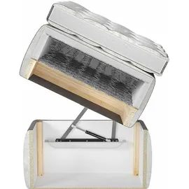 yourhouse24 Boxspringbett Chester Plus (Bonell-Matratze und Topperr), mit zwei Bettkästen - Grau
