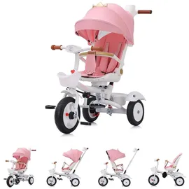 Chipolino Futuro 2 in 1 faltbar, Becherhalter, Musik, Licht, PU-Räder rosa