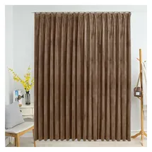 vidaXL Verdunkelungsvorhang mit Haken Samt Beige 290 x 245 cm