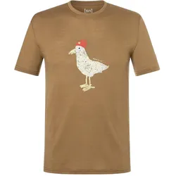 super natural Freizeit-Tshirt Johnny Tee (Merino-Mix) braun Herren