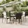 vidaXL Polyrattan Garten-Essgruppe 5-tlg. schwarz inkl. Kissen 3185096