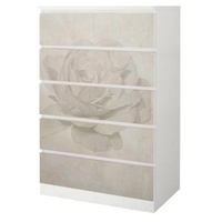 MyMaxxi Möbelfolie Kommodenaufkleber Malm Versteinerte Blume Klebefolie Möbelfolie Folie 80.2 cm x 111.6 cm