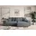 altdecor Ecksofa Cord mit Schlaffunktion 2-Sitzer Dunkelgrau