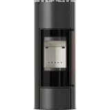 Kratki ERIK Ø150 Stahl Schwarz/Abdeckplatte Jatoba