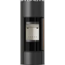 Kratki ERIK Ø150 Stahl Schwarz/Abdeckplatte Jatoba