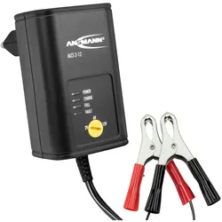 Ansmann Ladegerät für 2V, 6V und 12V Blei-Säure-, Blei-Gel- und Blei-Vlies-Akkus ab 1,2Ah