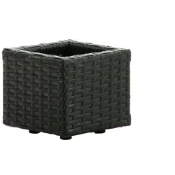 CLP Polyrattan Blumenkübel Laura S schwarz
