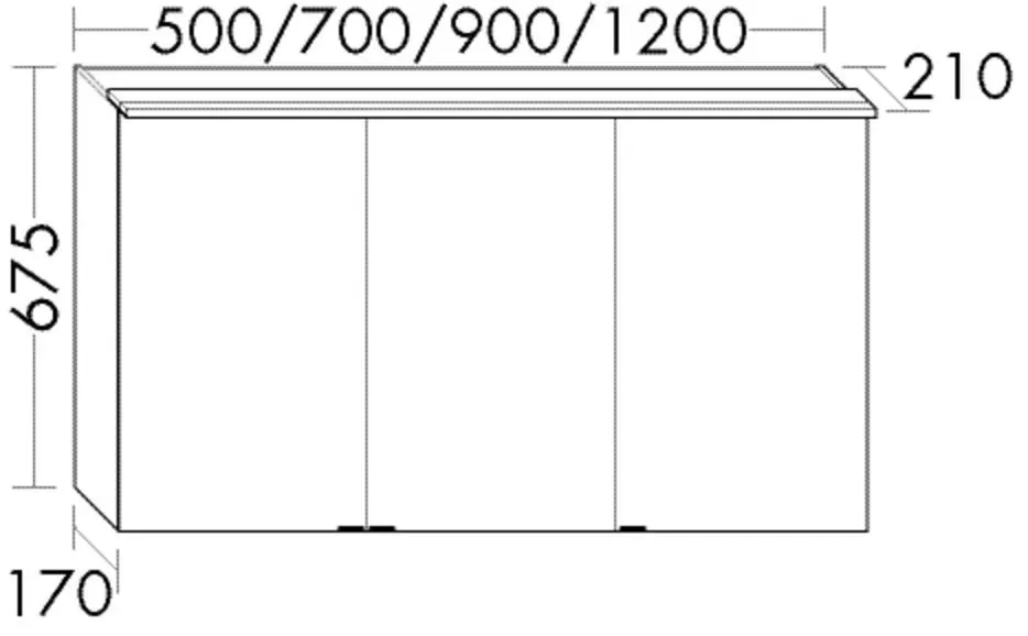 Burgbad Spiegelschrank Vry 670x1206x200 Vry, SPIY120RPN610 SPIY120RPN610