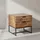 KADIMA DESIGN Industrial Nachtkonsole aus Sheesham-Holz und Eisen, 2 Schubladen, 50x40x51 cm