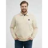 Lerros Langarm-Poloshirt in Übergrössen - Foam White - 3XL