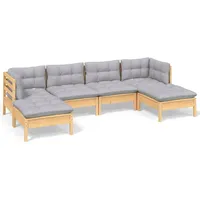 vidaXL 6-tlg. Loungeset grau