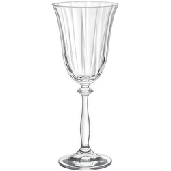 Crystalex Weißweinglas Angela Optic 250 ml, Kristallglas, Geriffelt, Kristallglas weiß