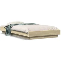 vidaXL Bettgestell mit LED Sonoma-Eiche 90x190 cm Holzwerkstoff