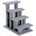 PawHut Tiertreppe Hundetreppe 4 Stufen Beige/Grau 63,5x43x60 cm