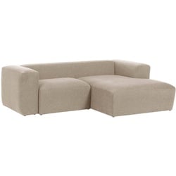 Kave Home Ecksofa Blok Stoff Beige 240 x 174 cm