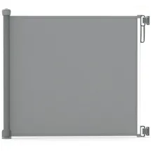 VOUNOT Treppenschutzgitter Ausziehbar Roll 0-180 cm Grau