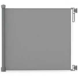 VOUNOT Treppenschutzgitter Ausziehbar Roll 0-180 cm Grau