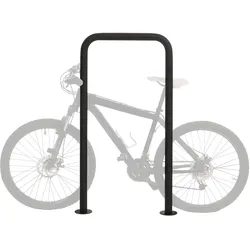 Fahrradb√ogel HWC-N42, Fahrradst√§nder Anlehnb√ogel B√ogel Absperrung, In-/Outdoor Stahl pulverbeschichtet 120x70x12cm