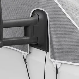 PRO PLUS Frontscheiben Abdeckung kompatibel für Verschiedene Marken – Abdeckplane für Wohnwagen mit UV-Schutz, 160 GSM Vliesstoff, Spiegelschlitzen – Spanngurten (Kompatibel mit Mercedes Sprinter ab 2018)
