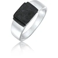 KUZZOI Ring 925 Silber Siegelring in schwarz, | Gr.: 64