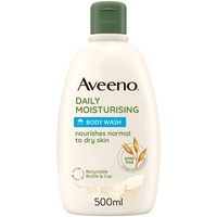 Aveeno Daily Moisturising seifenfreies Duschgel (500ml) vegane Hautpflege Pflegedusche für normale bis trockene, empfindliche Haut mit beruhigendem Hafer