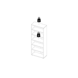 Tvilum Bücherregal 89,2 x 40,1 x 221,7 cm Weiß