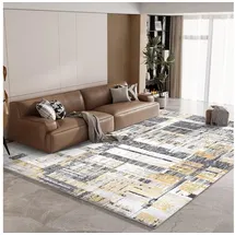 luxuskollektion Flauschig Teppich 200 x 300 cm Gelb/Grau