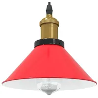 VidaXL Pendelleuchte Höhenverstellbar E27 Rot Glänzend Ø 22 cm