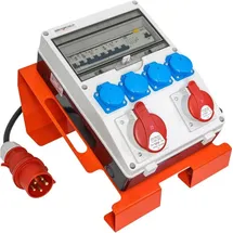 Doktorvolt Baustromverteiler mit Ständer und Kabel Stromverteiler SET-S/FI 32A 16A 4x230V Doktorvolt