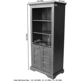 MASSIVMOEBEL24.DE Bücherregal 84 x 50 x 183 cm Braun