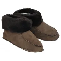 SAWA Lammfell Hausschuhe Lammfellhausschuhe Hüttenschuhe aus 100% gewachsenes Lammfell für Damen und Herren - 39 EU