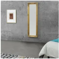 [en.casa]® Wandspiegel Livorno 132x42 cm Ganzkörperspiegel im Eukalyptusholz Rahmen