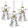 SIKORA BS400 Engel Christbaumschmuck Glas Figur Weihnachtsbaum Anhänger 3er Set, VE:3er Set