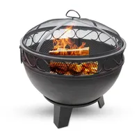 HEAT Outdoor Living Feuerkorb Boble Ø60cm - Feuerschalen für den Garten - Feuerstelle Outdoor & Feuertonne - Feuerschale aus Lackierter Stahl - Feuerkorb für den Garten - 60x60x50cm