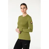 Super.natural Merino Fahrradtrikot W GRAVA LS in olivgrün |