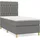 vidaXL Boxspringbett mit Matratze Dunkelgrau 100x200 cm Stoff