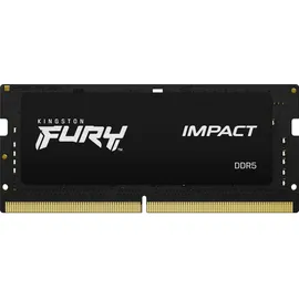 Kingston FURY Impact DDR5-6400 CL38 - 32 GB: (2 x 16GB, 6400 MHz, DDR5-RAM, SO-DIMM), RAM, Schwarz