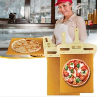 Ibuloule Sliding Pizza Peel - 2024 New Schiebe Pizzaschaufel - 50 x 30cm Verschiebbarer Pizzaschieber mit Antihaftbeschichtung und Griff - Das Original für perfekte Pizzaübertragung