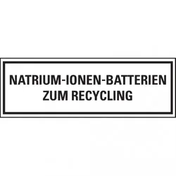 Dreifke® Verpackungszeichen Natriumbatterien zum Recycling, deutsch, Papier, permanent, 500/Rolle