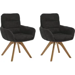 Esszimmerstuhl HOME AFFAIRE "Taragona", grau (anthrazit, braun), H:88cm T:63cm, Stühle, mit unterschiedlichen Beingestellen, Holz oder Metall