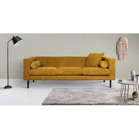 Guido Maria Kretschmer Home&Living 3-Sitzer Lillibeth Designsofa mit Wellenunterfederung, Maße B/T/H: 218/74/83 cm, Zierkissen als Wendekissen, Bezug Samtoptik oder Cord gelb