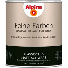 Alpina Feine Farben Lack 750 ml klassisches matt schwarz