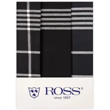 Ross 3er Pack Baumwoll-Geschirrtücher 1837 3- Pack 50x70 cm | schwarz - schwarz