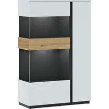 Home Affaire Vitrine Novena 98 x 40 x 150 cm Schwarz/Weiß