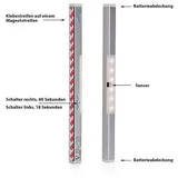2 Unterbauleuchten, Schranklampe mit Bewegungsmelder - Nachtlicht mit Batterien