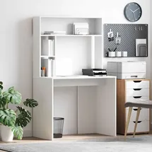 vidaXL Schreibtisch mit Regal Weiß 91 x 50 x 149 cm Holzwerkstoff