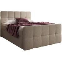 Wonello Boxbett, Beige, Textil, 4 Schubladen, H3, Höhe ca.